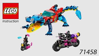 LEGO Instruction - DREAMZzz - 71458 - Crocodile Car