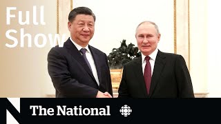 CBC News: The National | Xi Jinping in Moscow, Trump indictment, Illegal guns
