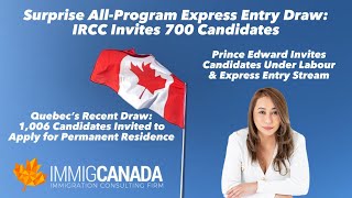 Latest Immigration Draws in Canada | Surprise All-Program Express Entry, PEI PNP, Quebec RSWP #rcic