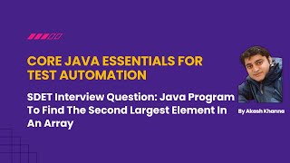 Java Program To Find The Second Largest Element In An Array