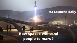 3 Starship launch Daily and 1000+ in Year - Elon Musk | spacex mission mars