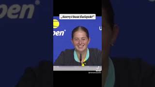 How #JelenaOstapenko apologized to me for beating #igaswiatek @usopen. Pls SUBSCRIBE to my channel🙏
