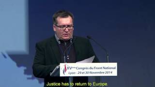 Jiri Janecek at Congress of the Front National in Lyon, France