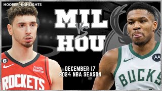 Milwaukee Bucks vs Houston Rockets  Game Highlights | Dec 17 | 2024 NBA Season