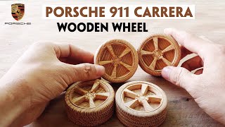 Porsche 911 Carrera | How to make this wooden wheels? | Woodworking Car