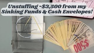 Unstuffing my Cash Envelopes \u0026 Sinking Funds || $3,400+ Spending || Paying Back my Credit Card