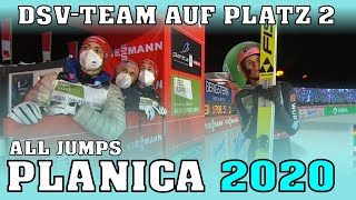 Die DSV-Skispringer holen sich Silber bei der Team WM in Planica [Alle Sprünge]