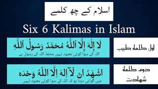 Six 6 Kalimas in Arabic | 6 kalma | 6 kalimas of islam | six kalimas | learn six kalimas | #2022