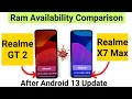 Realme X7 Max vs Realme GT 2 Free Ram Availability After Android 13 Update 🔥🔥🔥🔥🔥🔥