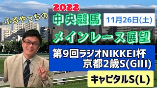 【阪神競馬】【東京競馬】2022中央競馬レース展望🏇～11月26日(土)「第9回ラジオNIKKEI杯京都2歳ステークス」(GⅢ)「キャピタルステークス」(L)