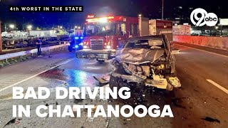Chattanooga ranks fourth among Tennessee cities with the worst drivers, study finds