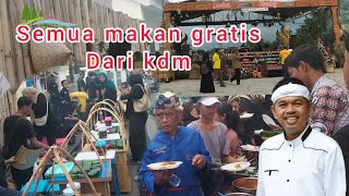 Meriah ! semua pengunjung jajan gratis di lembur Pakuan Subang, usai pelantikan kdm jadi gubernur