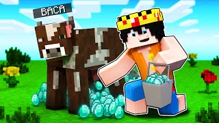 Paso Minecraft pero SACAR LECHE a las VACAS da cosas OP 🐮😱 eltrollino Minecraft