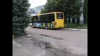 Brake testing bus LAZ A-183 (ЛАЗ А-183 тормоза)