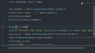 Python: Convert ISO date tuple into datetime Obj