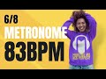 👉 6 8 metronome 83 bpm