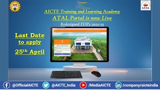 Webinar on AICTE ATAL FDPs/ CPDPs for the new Academic Year 2022 - 23
