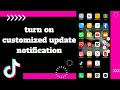 How to Turn On customized update Notification On Tiktok App