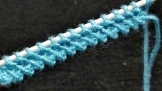 Different style of Edging/ Border knitting. अलग तरह की बॉर्डर बुनाई।