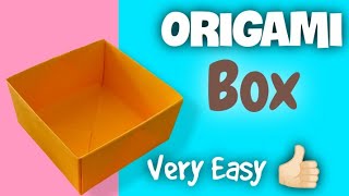 Origami Box Easy Orange Colour -Tutorial