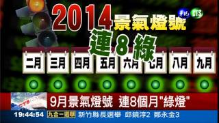 9月景氣燈號 連8個月\