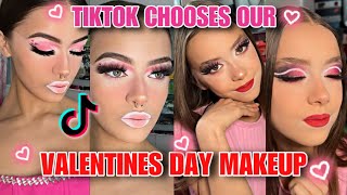 LETTING TIKTOK PICK OUR VALENTINES DAY MAKEUP LOOK!
