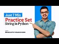 💡 Python String Practice | Crack Coding Interviews & Exams #strings #practiceset #python #coding
