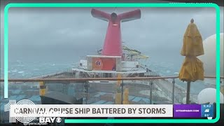 Carnival Sunshine cruise ship rocked by storm off East Coast