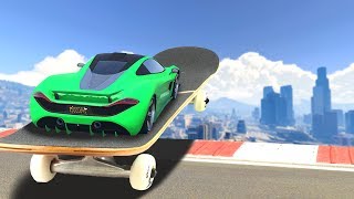SKATEBOARDING WITH CARS IN GTA 5!