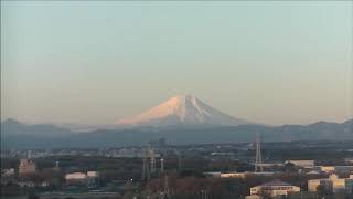 富士山　ふじみ野市　2019年元旦　朝日に輝く霊峰富士　Mount Fuji