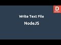NodeJS Write Text File
