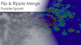 Flip & Ripple Merge, Puddle Splash - Houdini Tutorial