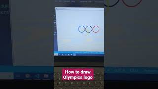 How to draw Olympics logo using python turtle #short #shorts #youtubeshorts #trending #python
