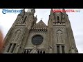 suasana persiapan hari raya natal di gereja katedral jakarta pusat