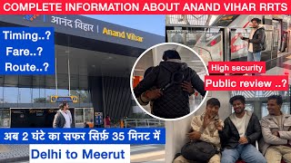 Anand Vihar to Meerut RRTS metro route start | Drop you in just 35 minutes | fastest rapid metro