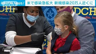 米　新規感染者が20万人近くに激増　NY州ではコロナ感染した子どもの入院急増(2021年12月28日)