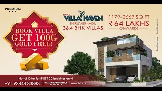 3/4BHK Independent - Model House | Actual Villa Video - BBCL Villa Haven at Thiruverkadu