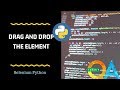 How to do drag and drop with python selenium?