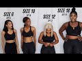 SIZE 6 vs 10 vs 12 vs 18 TRY ON SAME YVETTE GYMWEAR