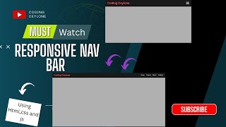 Responsive Navigation Bar using HTML, CSS & JavaScript | Beginner Friendly Tutorial