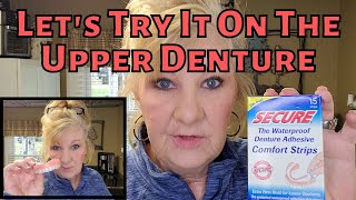 How To Use Secure Comfort Strips Denture Adhesive on your UPPER DENTURE