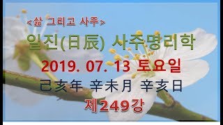 일진(日辰) 사주명리학_제249강_2019년 07월 13일(기해년 신미월 신해일)_신금 미월생 신해일주