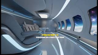 AI World Change: Futuristic mechanical parts, Futuristic Private jet