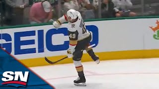 Golden Knights Score Two Goals In 1:13 To Chase Stars' Jake Oettinger From Net