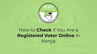 How to Check If You Are a Registered Voter Online in Kenya