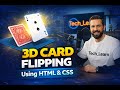3D Card Flipping Animation Using HTML & CSS #viral #viralvideo #programming #fyp