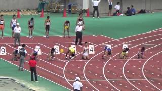 ②【３年男子100ｍ準決勝1組～3組】中学通信陸上福岡県大会2015