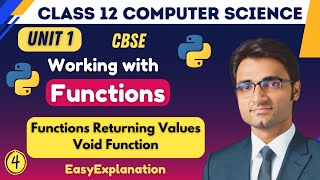 Functions returning values |Functions in python | part 4| Class 12 Computer |Python for beginners