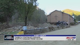 Avery County church continues service despite damage from Helene