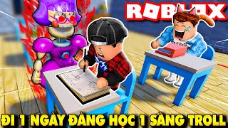 Roblox| ĐI 1 NGÀY ĐÀNG HỌC 1 SÀNG TROLL KHI TRỐN NÉ CÔ GIÁO ROBOT - Escape Miss Ani-Tron's Detention